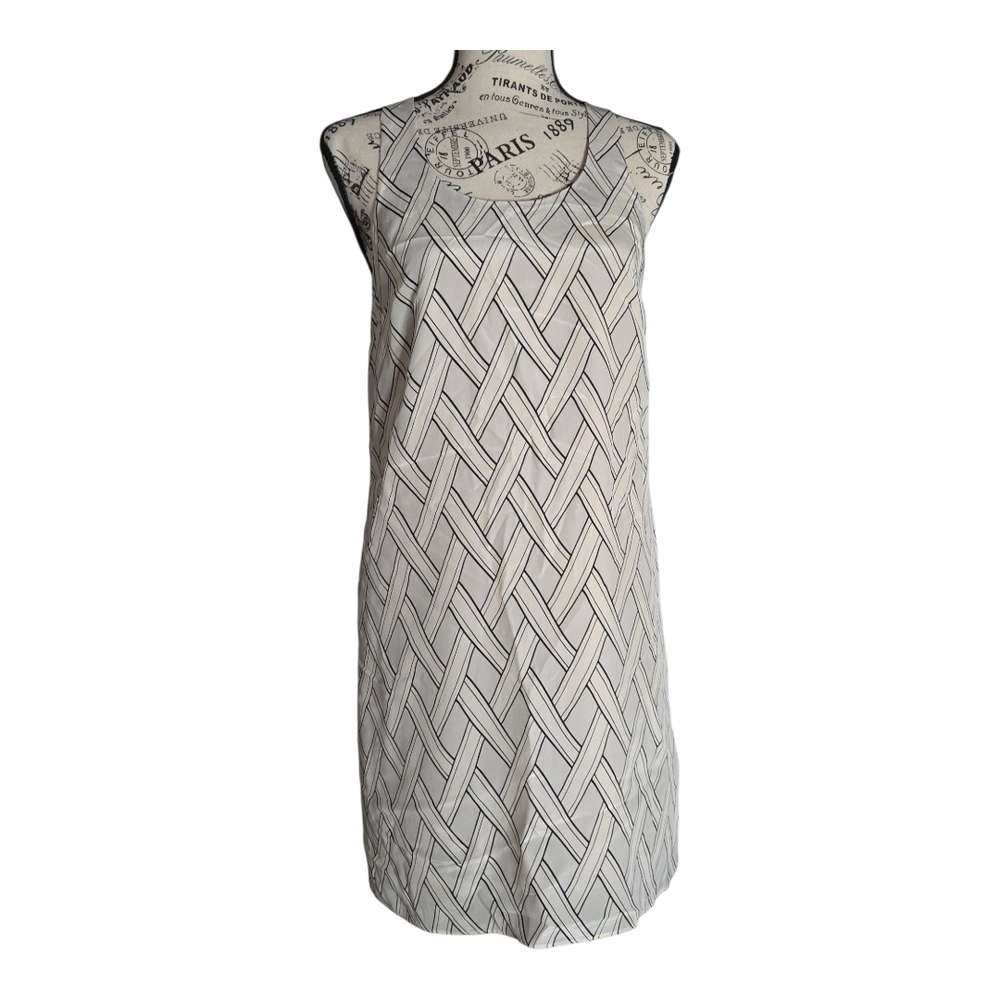 Armani Exchange Black and Cream Patterned Dress